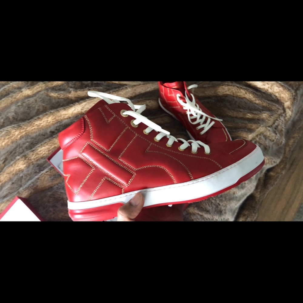 Salvatore Ferragamo Red Sneakers